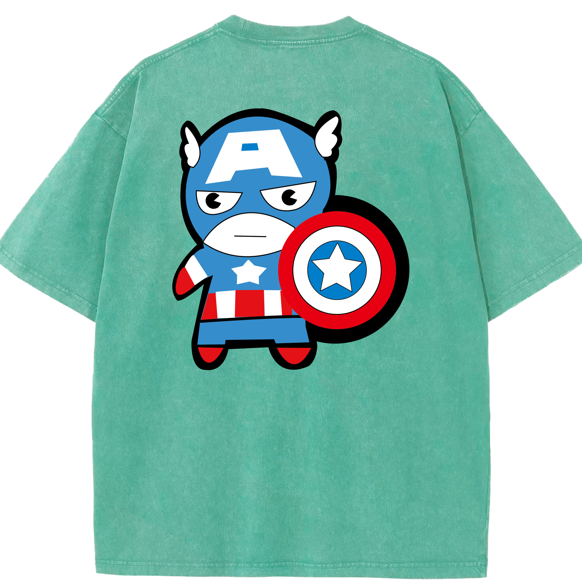 （画像用） アベンジャーズ The Avengers 綿100% ヴィンテージ風 半袖Tシャツ（背面プリント）